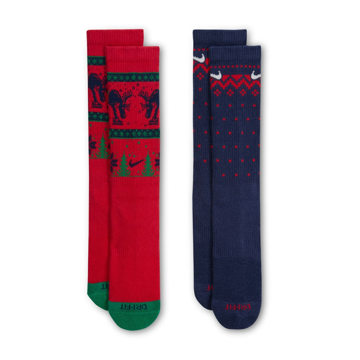 NIKE Everyday Plus Cushioned Winter Wonderland Crew Socks (2 Pairs) ナイキ エブリデイ プラス クッションド ウィンター ワンダーランド クルー ソックス (2足) HV6939【メンズ 速乾性 通気性 快適性 フィット サポート 吸汗 25FW】