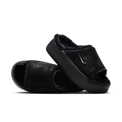 NIKE Calm Elevation Fur ナイキ ウィメンズカーム エレベーション ファー HV8560-001【レディース スライドサンダル 厚底 ボリュームソール 25FW】