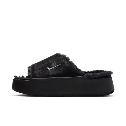 NIKE Calm Elevation Fur ナイキ ウィメンズカーム エレベーション ファー HV8560-001【レディース スライドサンダル 厚底 ボリュームソール 25FW】