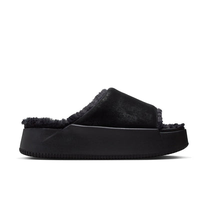 NIKE Calm Elevation Fur ナイキ ウィメンズカーム エレベーション ファー HV8560-001【レディース スライドサンダル 厚底 ボリュームソール 25FW】