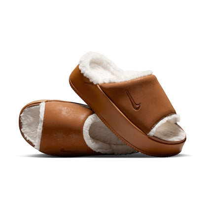 NIKE Calm Elevation Fur ナイキ ウィメンズカーム エレベーション ファー HV8560-200【レディース スライドサンダル 厚底 ボリュームソール 25FW】