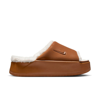 NIKE Calm Elevation Fur ナイキ ウィメンズカーム エレベーション ファー HV8560-200【レディース スライドサンダル 厚底 ボリュームソール 25FW】