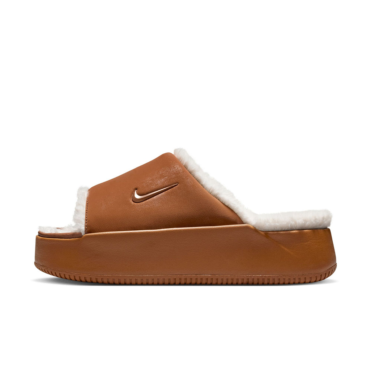 NIKE Calm Elevation Fur ナイキ ウィメンズカーム エレベーション ファー HV8560-200【レディース スライドサンダル 厚底 ボリュームソール 25FW】