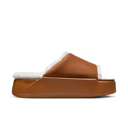 NIKE Calm Elevation Fur ナイキ ウィメンズカーム エレベーション ファー HV8560-200【レディース スライドサンダル 厚底 ボリュームソール 25FW】