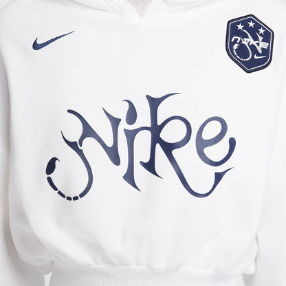 NIKE AS W NSW OS FLC CROP ナイキ ウィメンズ オーバーサイズ クロップド フレンチテリー プルオーバーフーディ IO0468【レディース クロップド丈 スウェットパーカー レース 25FW】