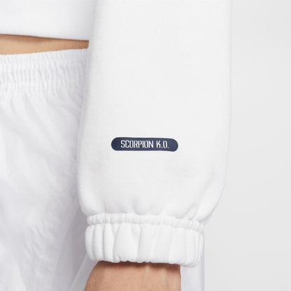 NIKE AS W NSW OS FLC CROP ナイキ ウィメンズ オーバーサイズ クロップド フレンチテリー プルオーバーフーディ IO0468【レディース クロップド丈 スウェットパーカー レース 25FW】