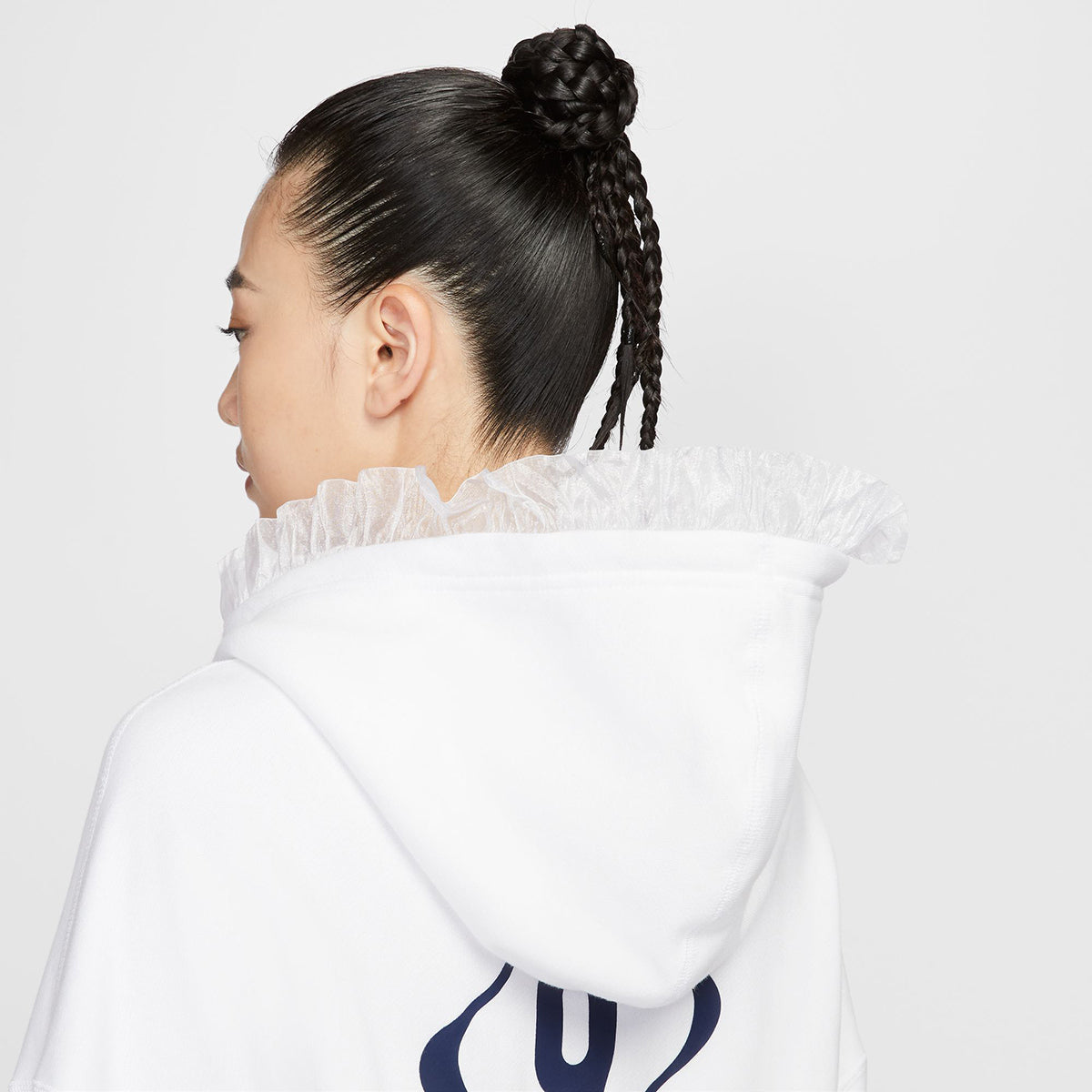 NIKE AS W NSW OS FLC CROP ナイキ ウィメンズ オーバーサイズ クロップド フレンチテリー プルオーバーフーディ IO0468【レディース クロップド丈 スウェットパーカー レース 25FW】