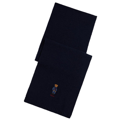 POLO RALPH LAUREN SOLID DENIM BEAR SCARF ポロ ラルフ ローレン ソリッド デニム ベア スカーフ MAPOHGS0J321017400【メンズ マフラー ポロベア 刺繍  25FW】