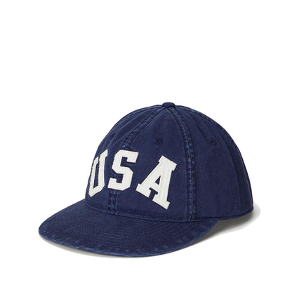 POLO RALPH LAUREN ”USA" AUTHENTIC BASEBALL CAP ポロ ラルフ ローレン "USA"ロゴ オーセンティック ベースボール キャップ MAPOHGS0J422245410【メンズ 帽子 キャップ コットンツイル フェルトアップリケ 25FW】