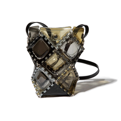 52 by HIKARUMATSUMURA MINI SHOULDER SMOKY ゴジュウニバイヒカルマツムラ ミニショルダー スモーキー 14BP046-GRY【レディース ショルダーバッグ  軽量 PVC素材 4WAY 25FW】