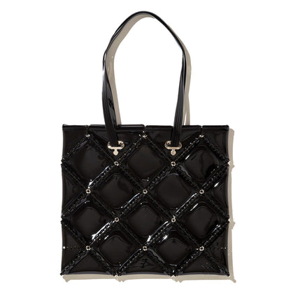 52 by HIKARUMATSUMURA FLAT TOTE ゴジュウニバイヒカルマツムラ フラット トート 14BP048【レディース トートバッグ クリアバッグ ミニマル コンパクト 光沢感 25FW】