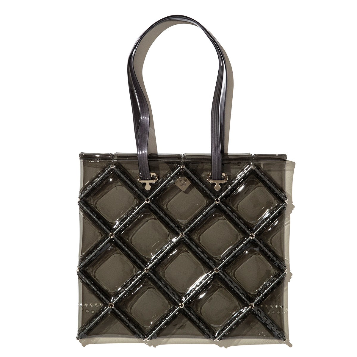 52 by HIKARUMATSUMURA FLAT TOTE ゴジュウニバイヒカルマツムラ フラット トート 14BP048【レディース トートバッグ クリアバッグ ミニマル コンパクト 光沢感 25FW】