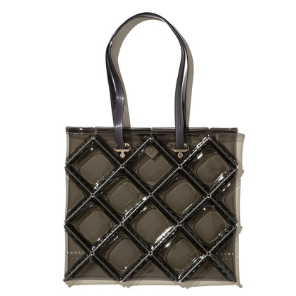 52 by HIKARUMATSUMURA FLAT TOTE ゴジュウニバイヒカルマツムラ フラット トート 14BP048【レディース トートバッグ クリアバッグ ミニマル コンパクト 光沢感 25FW】