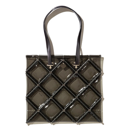 52 by HIKARUMATSUMURA FLAT TOTE ゴジュウニバイヒカルマツムラ フラット トート 14BP048【レディース トートバッグ クリアバッグ ミニマル コンパクト 光沢感 25FW】