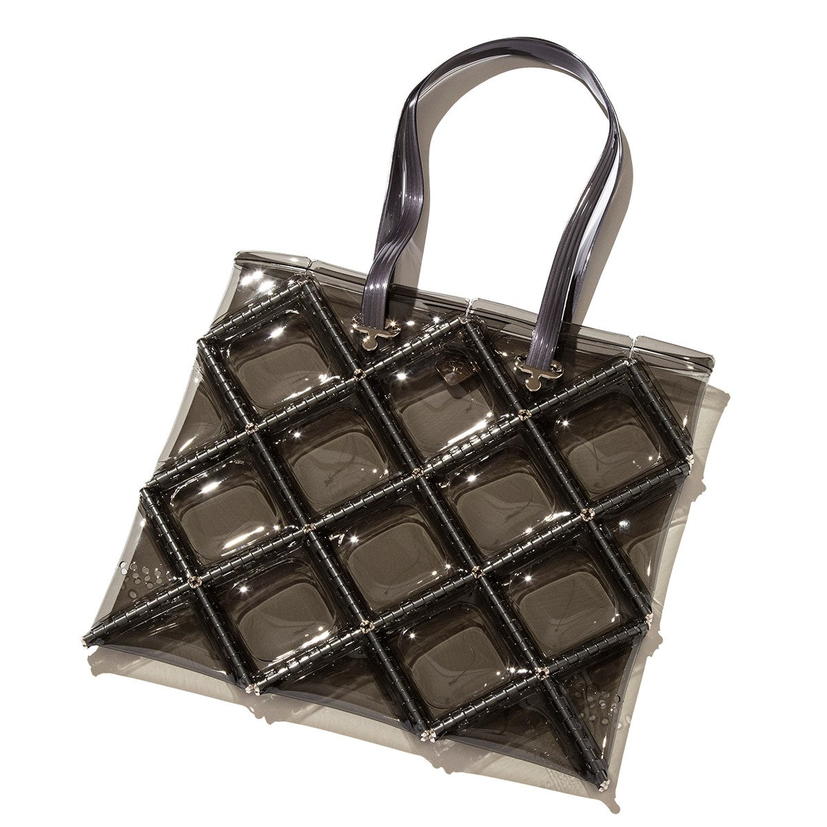 52 by HIKARUMATSUMURA FLAT TOTE ゴジュウニバイヒカルマツムラ フラット トート 14BP048【レディース トートバッグ クリアバッグ ミニマル コンパクト 光沢感 25FW】