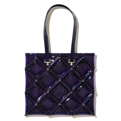 52 by HIKARUMATSUMURA FLAT TOTE ゴジュウニバイヒカルマツムラ フラット トート 14BP048【レディース トートバッグ クリアバッグ ミニマル コンパクト 光沢感 25FW】