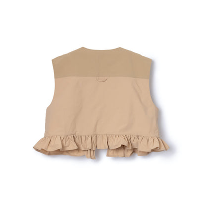 NON TOKYO MULTIPOCKET FRILLVEST ノントーキョー マルチポケットフリルベスト NON-25A-0801【レディース 通気性 バイカラー フィッシングベスト 25FW】