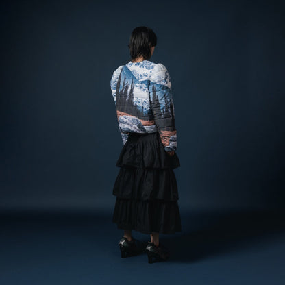 NON TOKYO NYLON TIEREDSKIRT ノントーキョー ナイロン ティアードスカート NON-25A-0802【レディース ロングスカート ギャザースカート ナイロン素材 撥水 25FW】