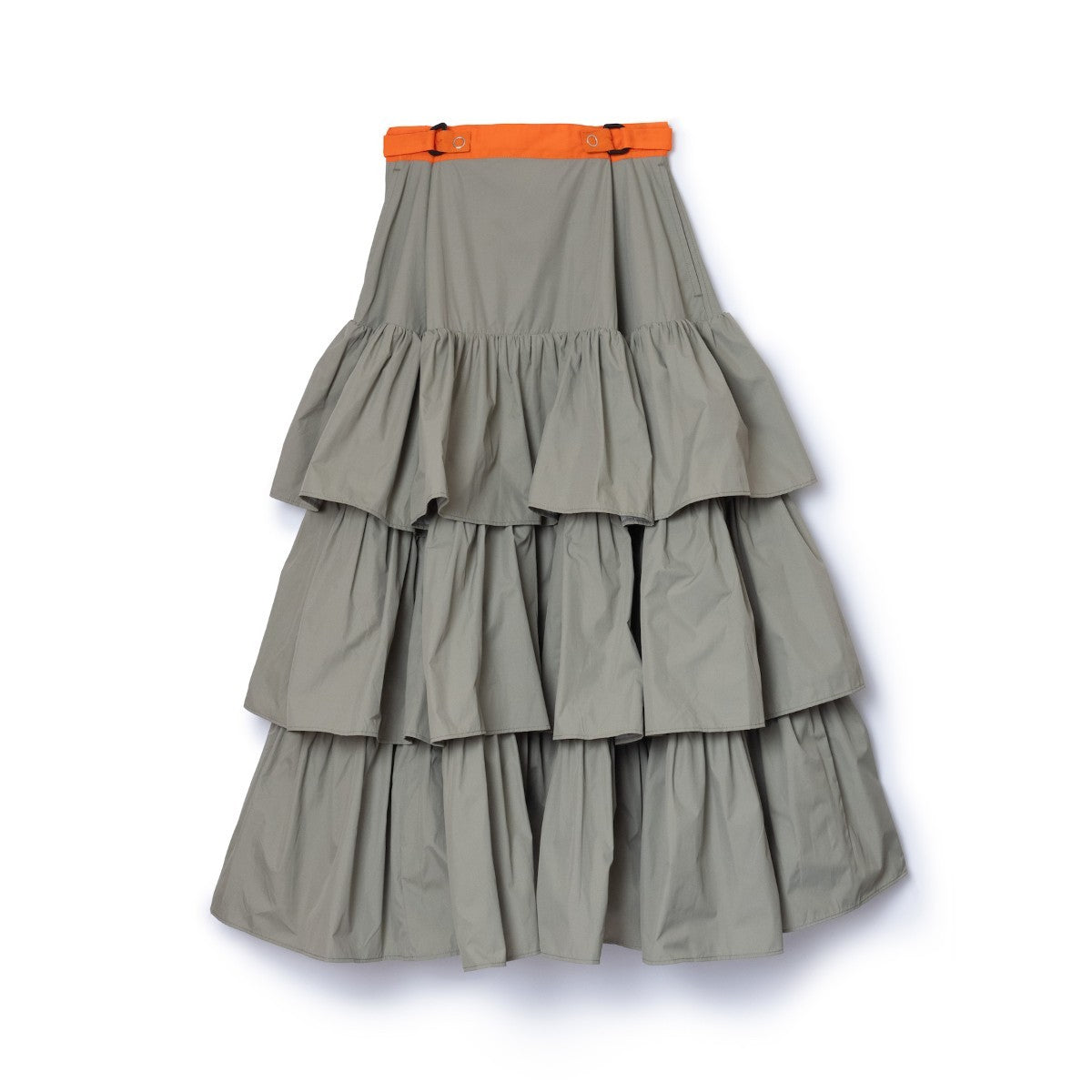 NON TOKYO NYLON TIEREDSKIRT ノントーキョー ナイロン ティアードスカート NON-25A-0802【レディース ロングスカート ギャザースカート ナイロン素材 撥水 25FW】