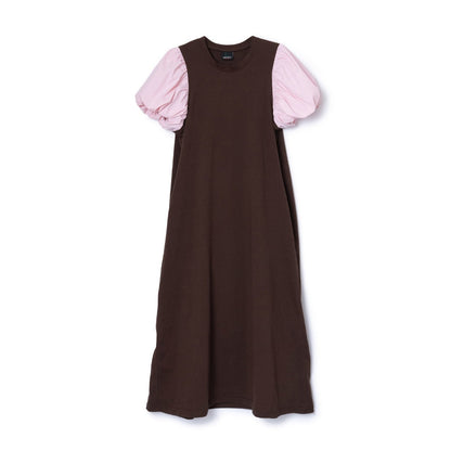 NON TOKYO BALLOON SLEEVE ONE-PIECE ノントーキョー バルーン スリーブ ワンピース NON-25A-0805【レディース Tシャツワンピース バルーンシルエット 天竺 ポケット付き 25FW】