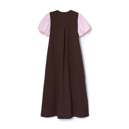 NON TOKYO BALLOON SLEEVE ONE-PIECE ノントーキョー バルーン スリーブ ワンピース NON-25A-0805【レディース Tシャツワンピース バルーンシルエット 天竺 ポケット付き 25FW】