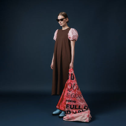 NON TOKYO BALLOON SLEEVE ONE-PIECE ノントーキョー バルーン スリーブ ワンピース NON-25A-0805【レディース Tシャツワンピース バルーンシルエット 天竺 ポケット付き 25FW】
