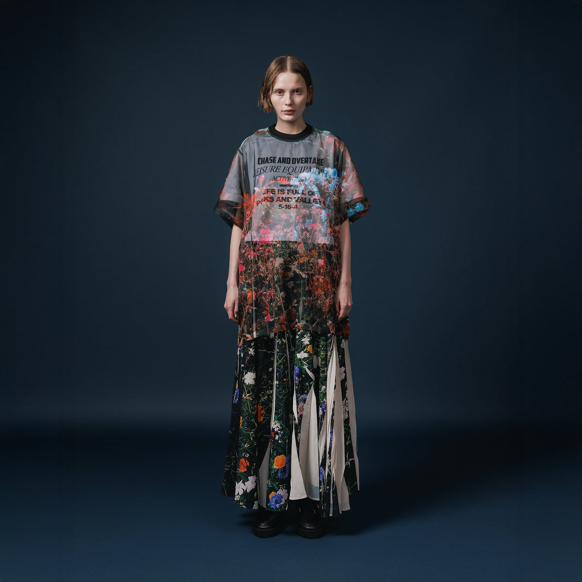NON TOKYO DIRECT PRINT SHEER T-SHIRT ノントーキョー ダイレクトプリントシアーＴシャツ NON-25A-0808【レディース WOMENブランド 楽天NG 25FW】