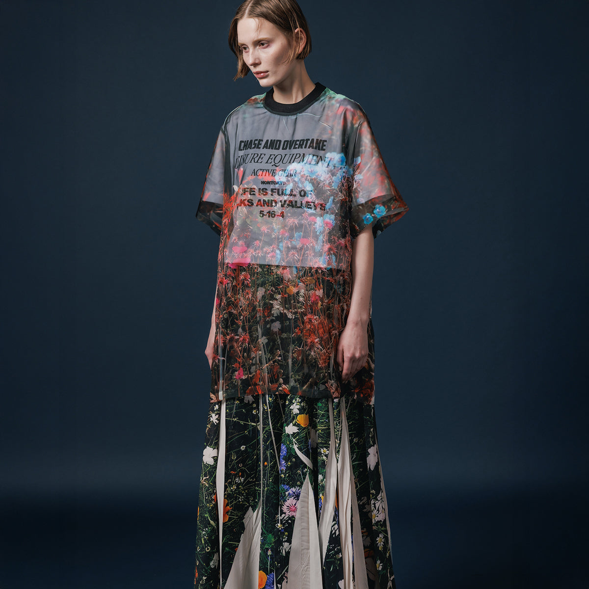 NON TOKYO DIRECT PRINT SHEER T-SHIRT ノントーキョー ダイレクトプリントシアーＴシャツ NON-25A-0808【レディース WOMENブランド 楽天NG 25FW】