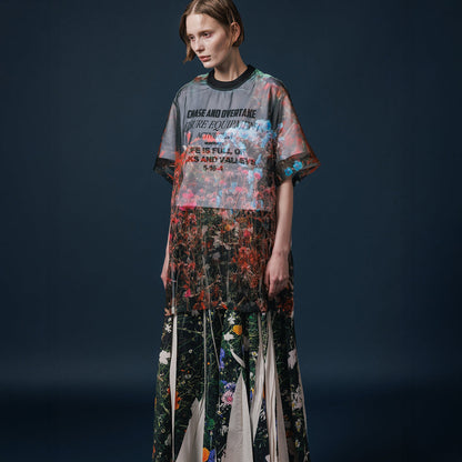 NON TOKYO DIRECT PRINT SHEER T-SHIRT ノントーキョー ダイレクトプリントシアーＴシャツ NON-25A-0808【レディース WOMENブランド 楽天NG 25FW】