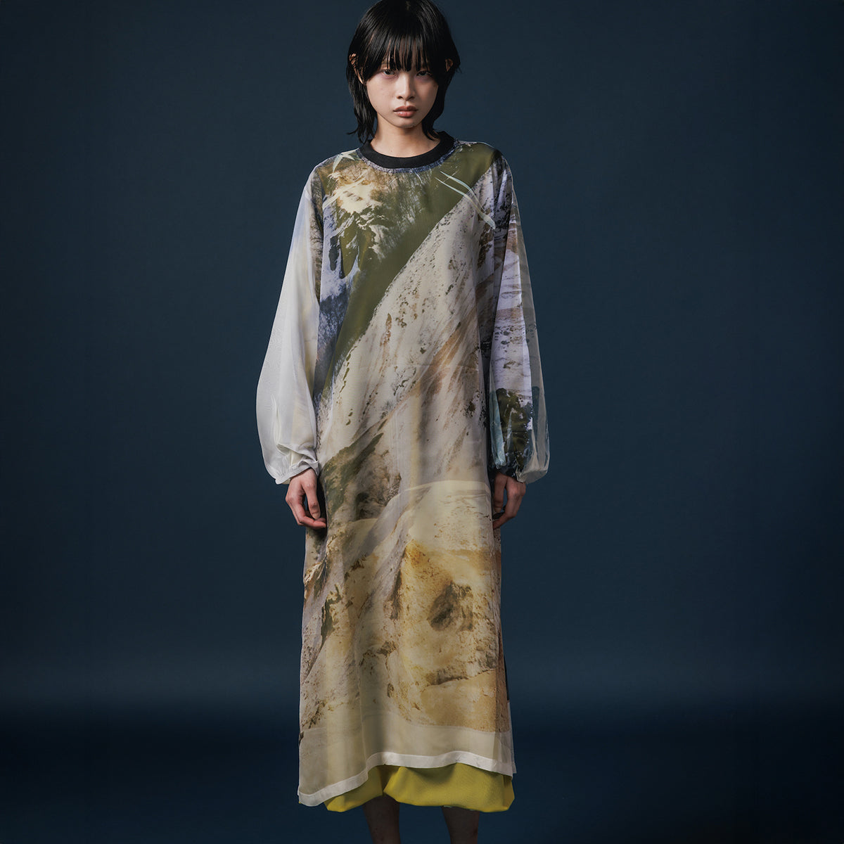 NON TOKYO DIRECT PRINT SHEER ONE-PIECE  ノントーキョー ダイレクトプリントシアーワンピース NON-25A-0809【レディース WOMENブランド 楽天NG 25FW】