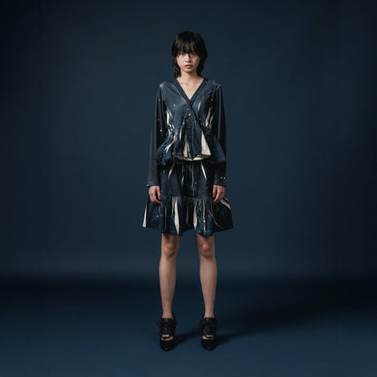 NON TOKYO DIRECT PRINT RIB GATHER CARDIGAN  ノントーキョー リブギャザーカーディガン NON-25A-0815【レディース WOMENブランド 楽天NG 25FW】