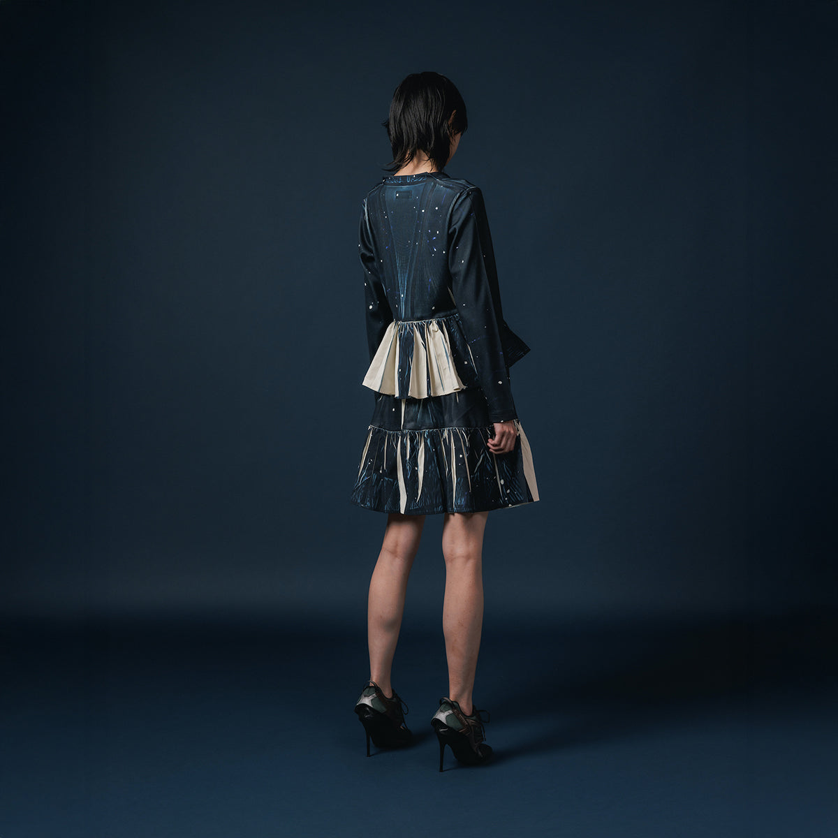 NON TOKYO DIRECT PRINT RIB GATHER CARDIGAN  ノントーキョー リブギャザーカーディガン NON-25A-0815【レディース WOMENブランド 楽天NG 25FW】