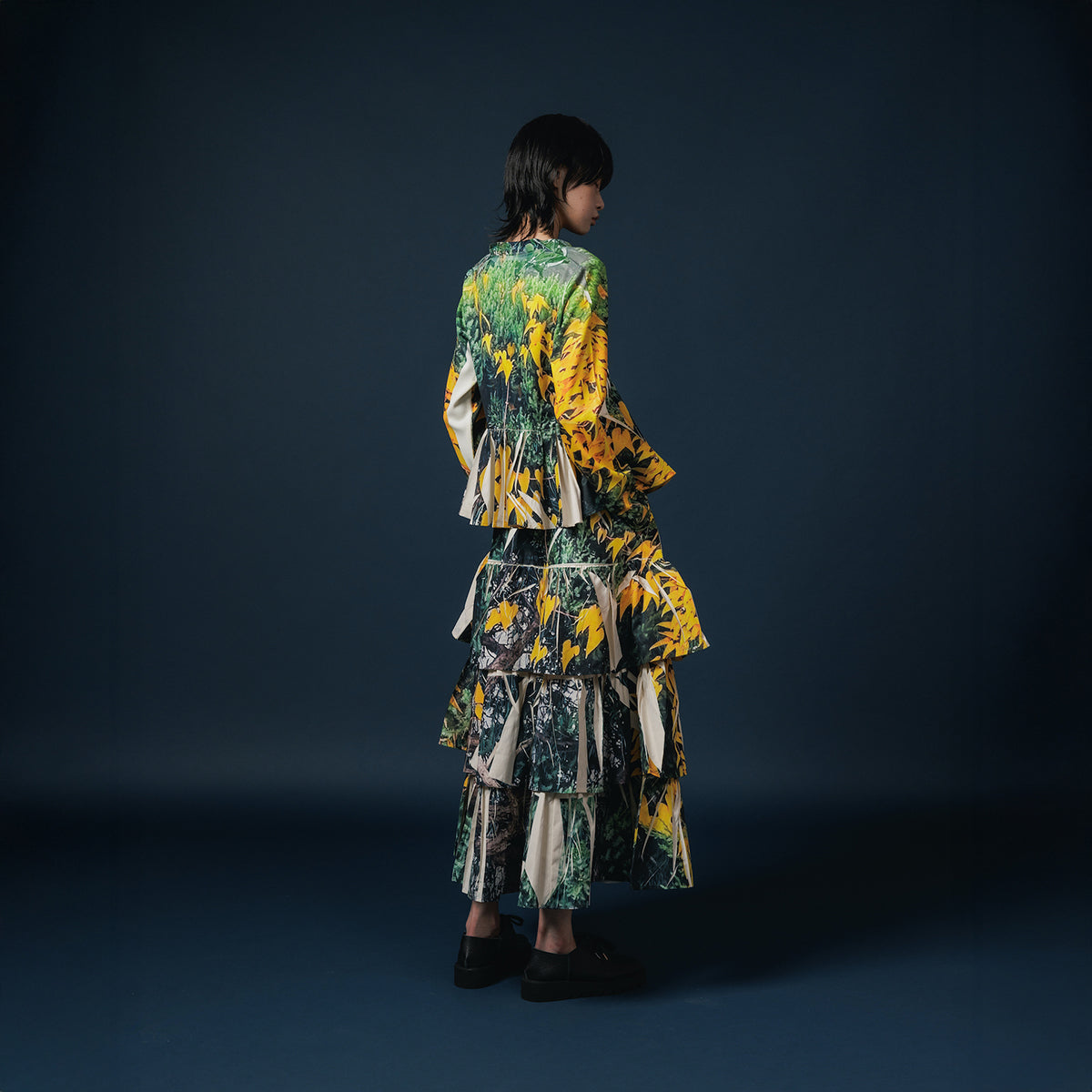 NON TOKYO DIRECT PRINT RIB GATHER CARDIGAN  ノントーキョー リブギャザーカーディガン NON-25A-0815【レディース WOMENブランド 楽天NG 25FW】