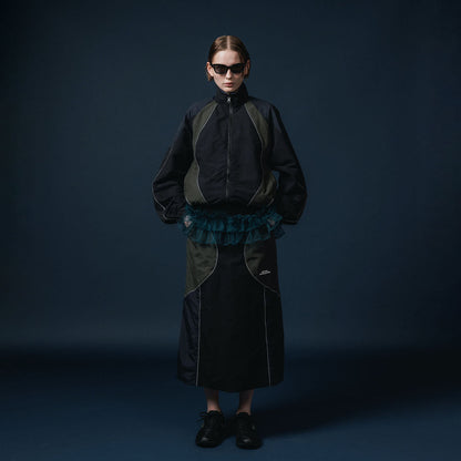 NON TOKYO REVERSIBLE SWITCHING BLOUSON & SCARF ノントーキョー リバーシブルスイッチングブルゾン&スカーフ NON-25A-0907【レディース リバーシブル ブルゾン バイカラー 25FW】