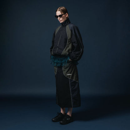 NON TOKYO REVERSIBLE SWITCHING BLOUSON & SCARF ノントーキョー リバーシブルスイッチングブルゾン&スカーフ NON-25A-0907【レディース リバーシブル ブルゾン バイカラー 25FW】