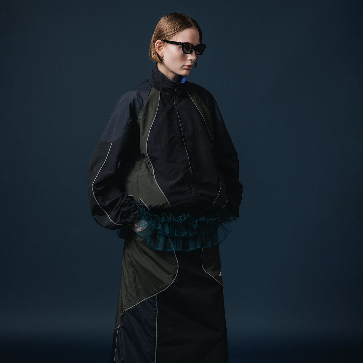 NON TOKYO REVERSIBLE SWITCHING BLOUSON & SCARF ノントーキョー リバーシブルスイッチングブルゾン&スカーフ NON-25A-0907【レディース リバーシブル ブルゾン バイカラー 25FW】