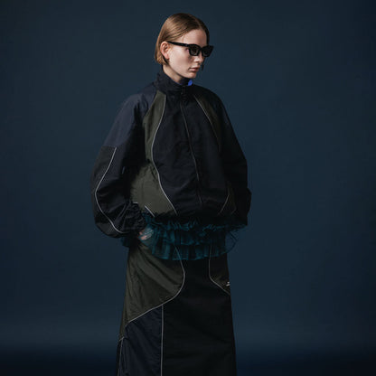 NON TOKYO REVERSIBLE SWITCHING BLOUSON & SCARF ノントーキョー リバーシブルスイッチングブルゾン&スカーフ NON-25A-0907【レディース リバーシブル ブルゾン バイカラー 25FW】