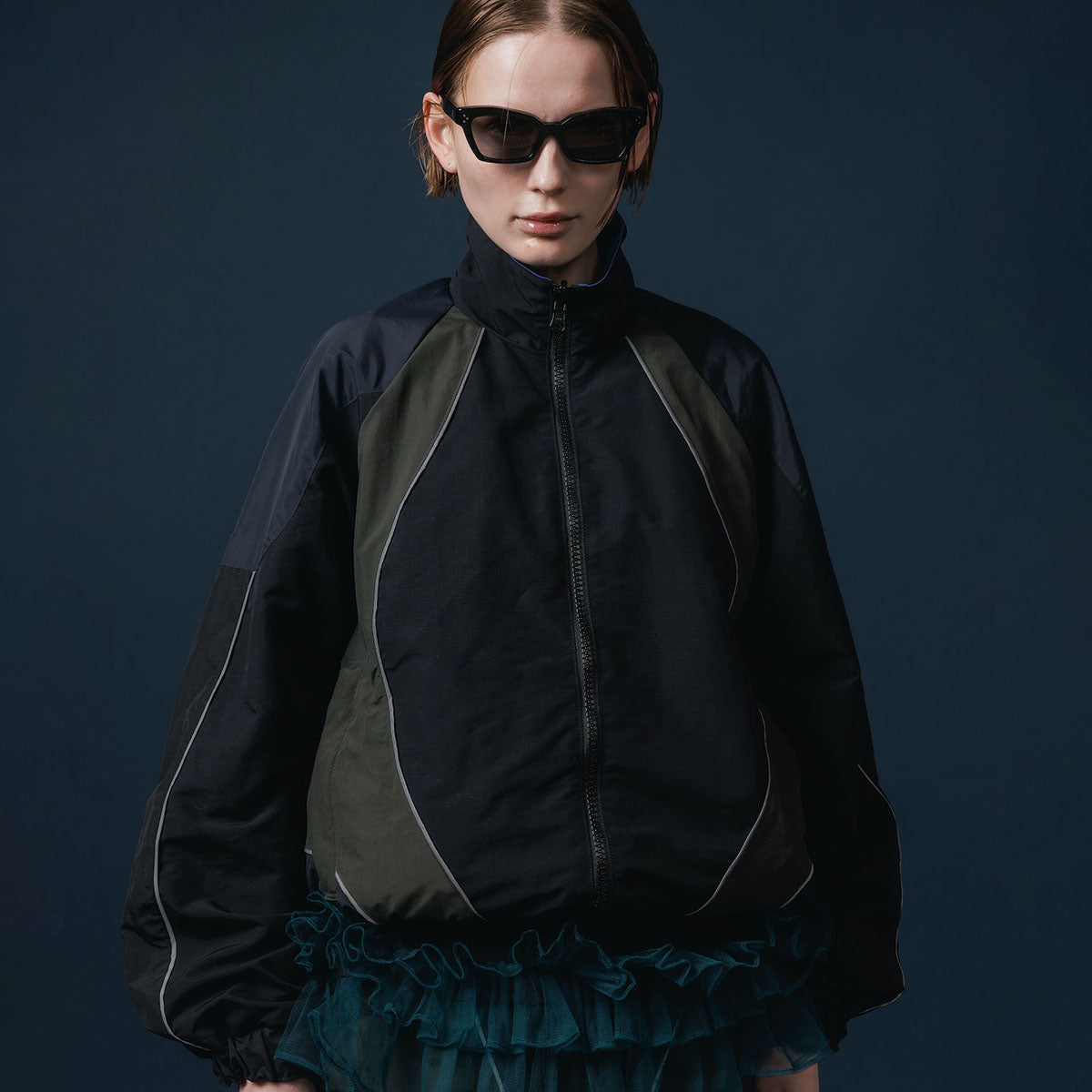 NON TOKYO REVERSIBLE SWITCHING BLOUSON & SCARF ノントーキョー リバーシブルスイッチングブルゾン&スカーフ NON-25A-0907【レディース リバーシブル ブルゾン バイカラー 25FW】