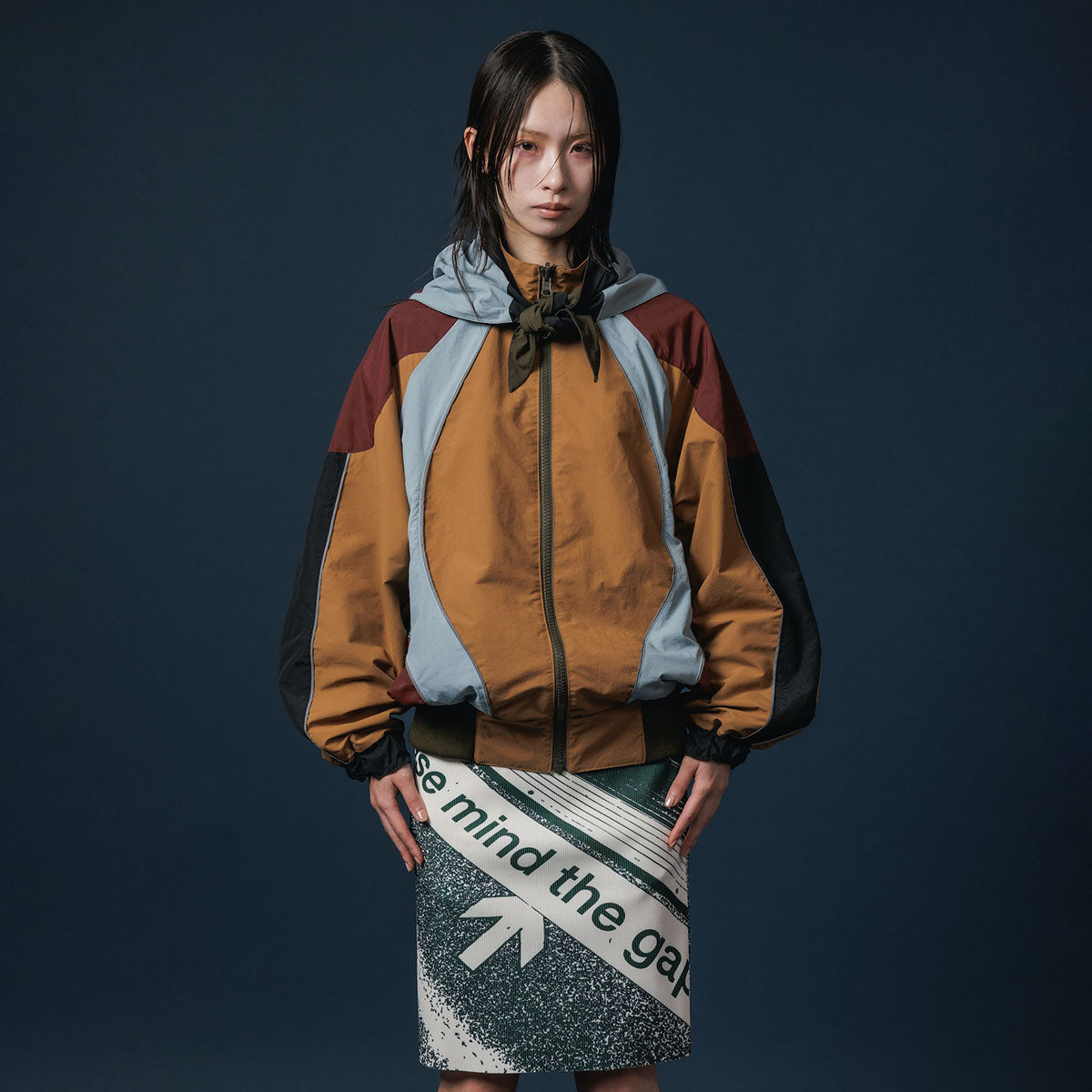NON TOKYO REVERSIBLE SWITCHING BLOUSON & SCARF ノントーキョー リバーシブルスイッチングブルゾン&スカーフ NON-25A-0907【レディース リバーシブル ブルゾン バイカラー 25FW】