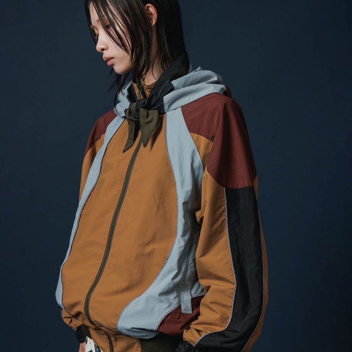 NON TOKYO REVERSIBLE SWITCHING BLOUSON & SCARF ノントーキョー リバーシブルスイッチングブルゾン&スカーフ NON-25A-0907【レディース リバーシブル ブルゾン バイカラー 25FW】