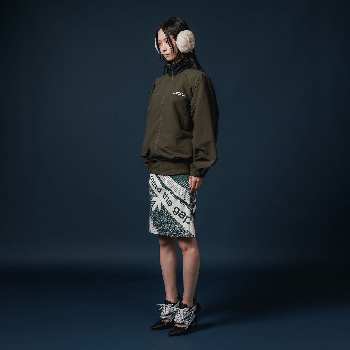 NON TOKYO REVERSIBLE SWITCHING BLOUSON & SCARF ノントーキョー リバーシブルスイッチングブルゾン&スカーフ NON-25A-0907【レディース リバーシブル ブルゾン バイカラー 25FW】