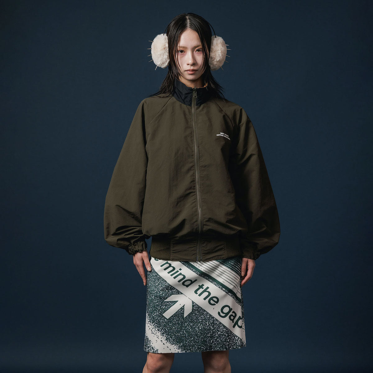 NON TOKYO REVERSIBLE SWITCHING BLOUSON & SCARF ノントーキョー リバーシブルスイッチングブルゾン&スカーフ NON-25A-0907【レディース リバーシブル ブルゾン バイカラー 25FW】