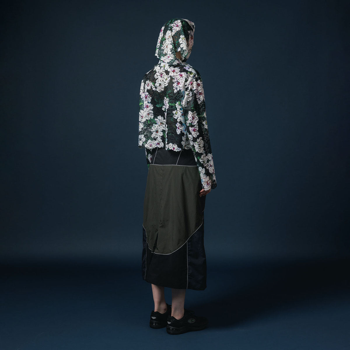 NON TOKYO SWITCHING NYLON SKIRT ノントーキョー スイッチングナイロンスカート NON-25A-0909【レディース ナイロンスカート リフレクター反射 メッシュ裏地 25FW】