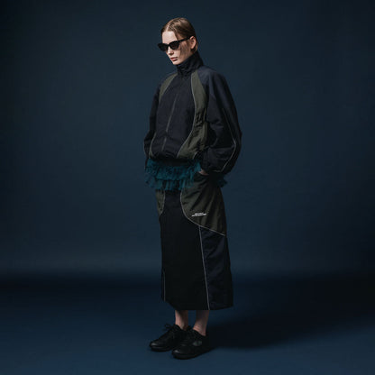 NON TOKYO SWITCHING NYLON SKIRT ノントーキョー スイッチングナイロンスカート NON-25A-0909【レディース ナイロンスカート リフレクター反射 メッシュ裏地 25FW】