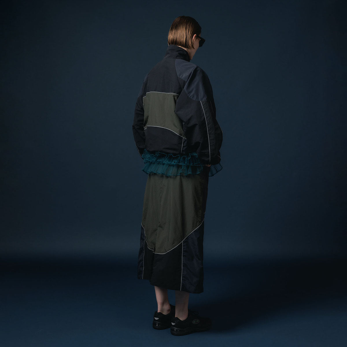 NON TOKYO SWITCHING NYLON SKIRT ノントーキョー スイッチングナイロンスカート NON-25A-0909【レディース ナイロンスカート リフレクター反射 メッシュ裏地 25FW】