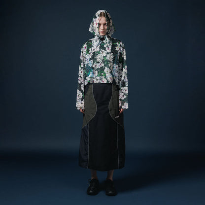NON TOKYO SWITCHING NYLON SKIRT ノントーキョー スイッチングナイロンスカート NON-25A-0909【レディース ナイロンスカート リフレクター反射 メッシュ裏地 25FW】