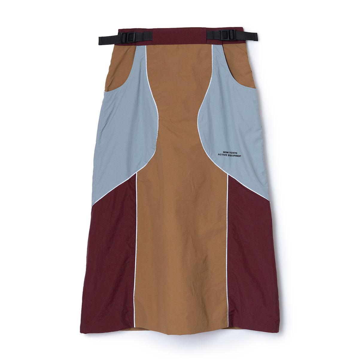 NON TOKYO SWITCHING NYLON SKIRT ノントーキョー スイッチングナイロンスカート NON-25A-0909【レディース ナイロンスカート リフレクター反射 メッシュ裏地 25FW】