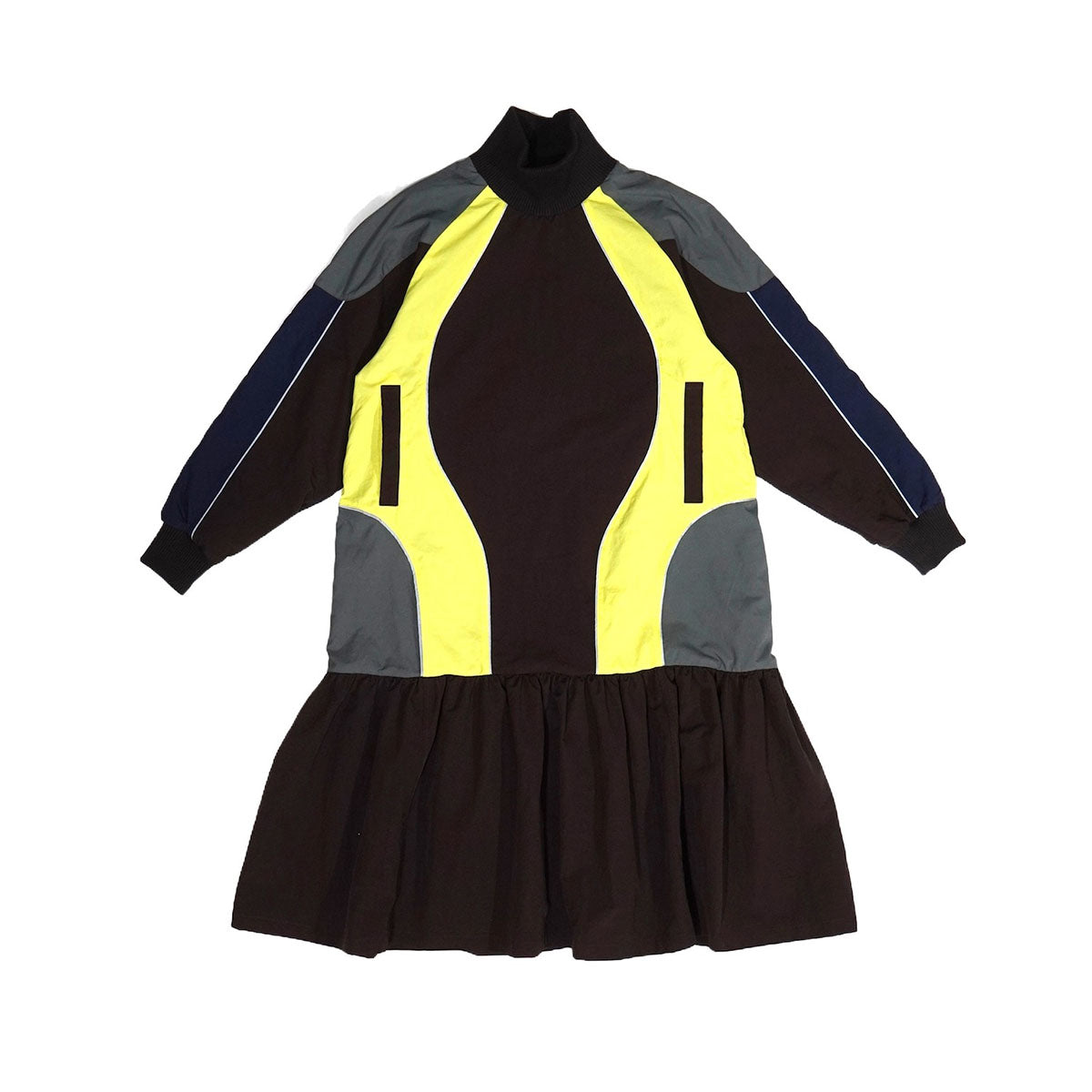 NON TOKYO SWITCHING NYLON ONE-PIECE ノントーキョー スイッチングナイロンワンピース NON-25A-0910【レディース ナイロンワンピース メッシュ裏地 リフレクター反射 25FW】