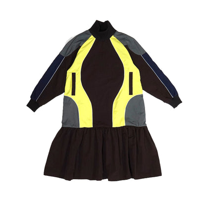 NON TOKYO SWITCHING NYLON ONE-PIECE ノントーキョー スイッチングナイロンワンピース NON-25A-0910【レディース ナイロンワンピース メッシュ裏地 リフレクター反射 25FW】
