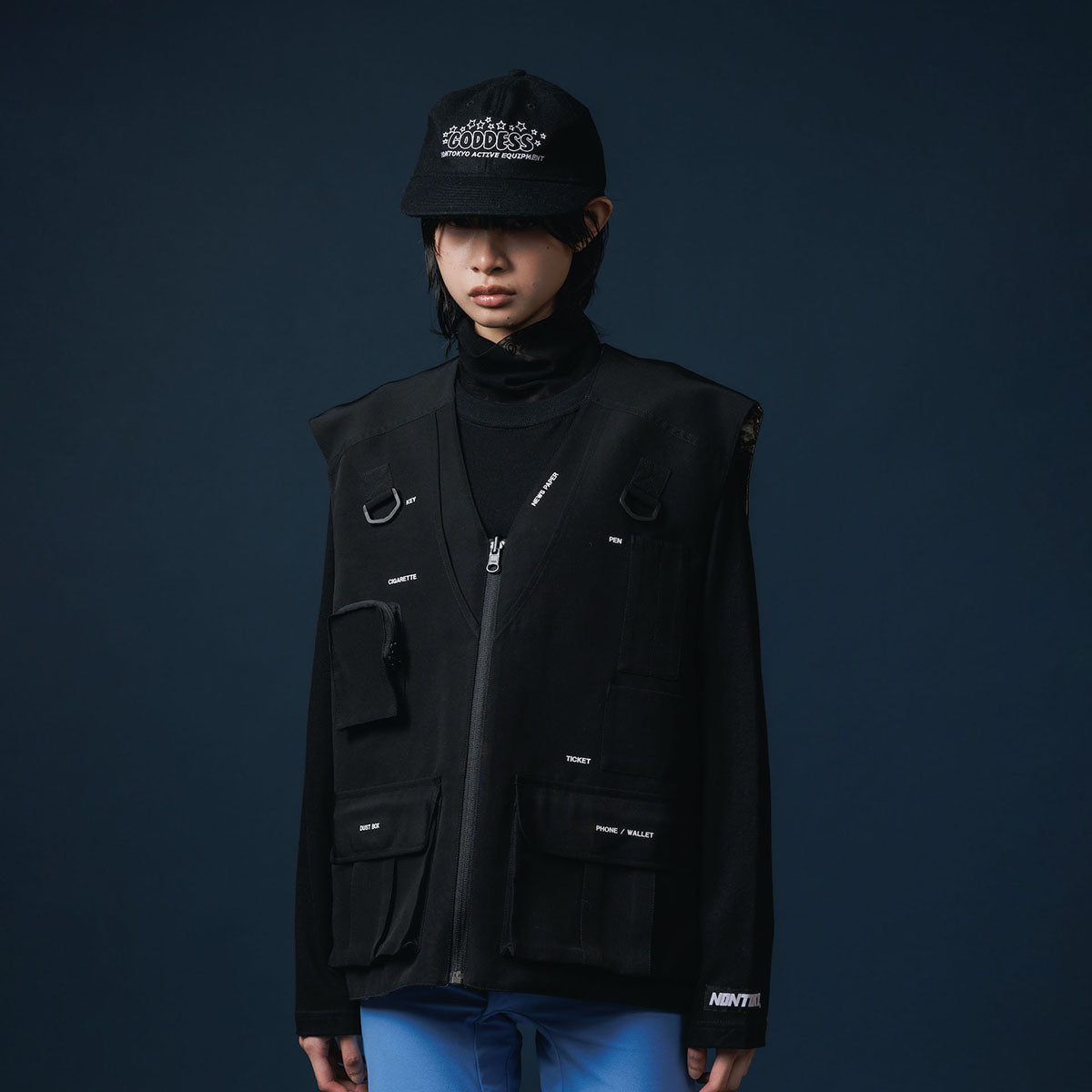 NON TOKYO REVERSIBLE MULTI POCKET VEST ノントーキョー リバーシブルマルチポケットベスト NON-25A-0915【レディース ベスト リバーシブル 迷彩 ポケット付き 25FW】